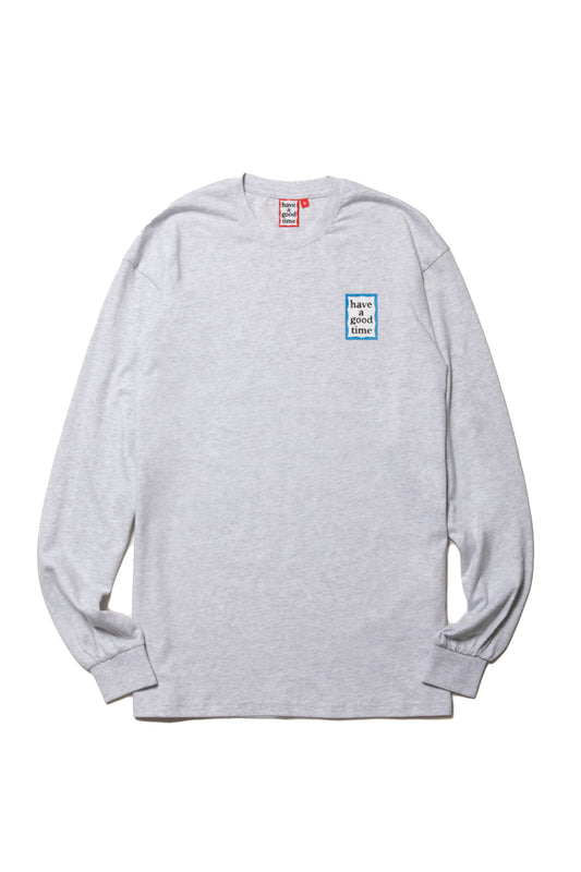 MINI BLUE FRAME L/S TEE ASH GRAY