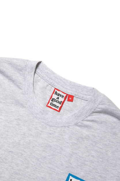 MINI BLUE FRAME L/S TEE ASH GRAY