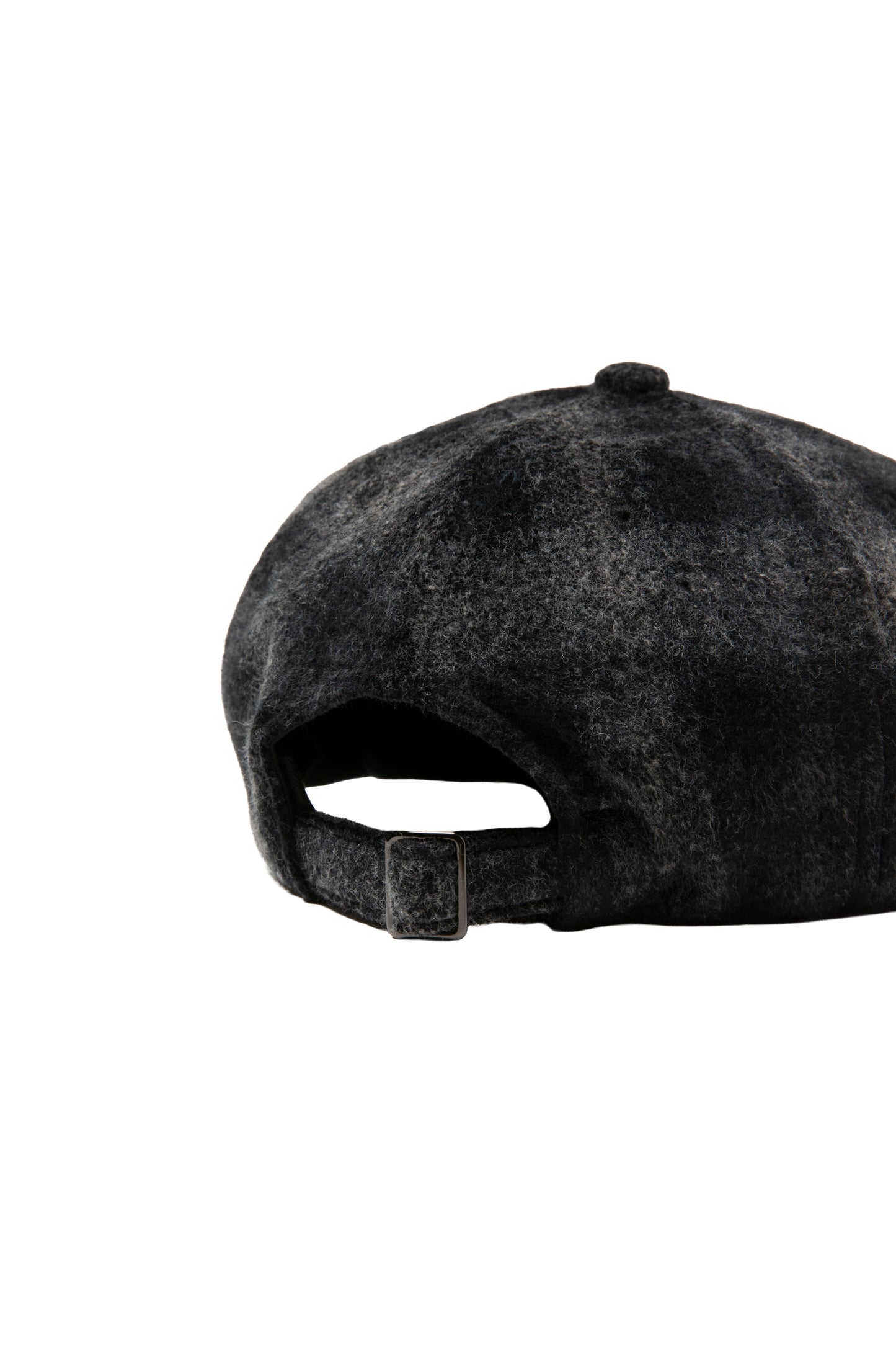 SIDE LOGO NEEDLE PUNCH CHECK CAP CHARCOAL