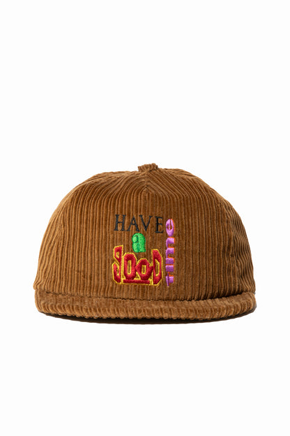 90'S MUST CORDUROY 5 PANEL CAP BROWN