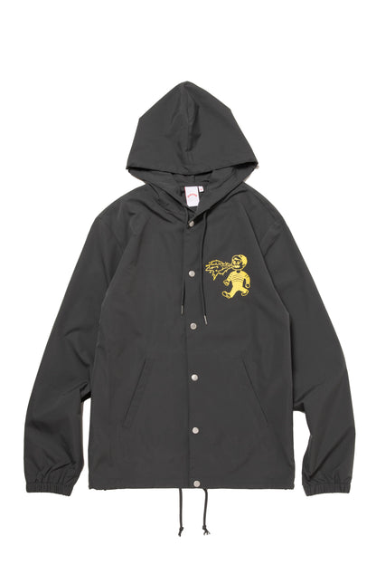 THROW UP MAN HOODED JACKET SMOKY BLACK