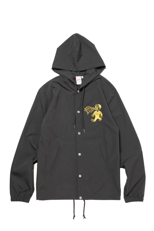 THROW UP MAN HOODED JACKET SMOKY BLACK