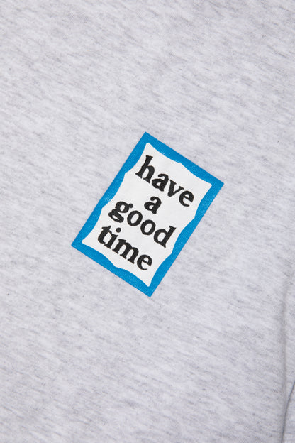 MINI BLUE FRAME L/S TEE ASH GRAY