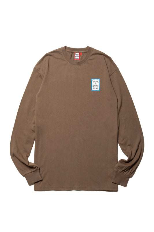MINI BLUE FRAME L/S TEE HAZEL BROWN