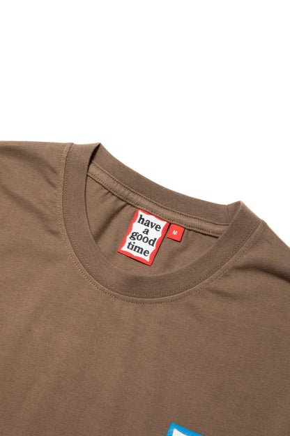 MINI BLUE FRAME L/S TEE HAZEL BROWN