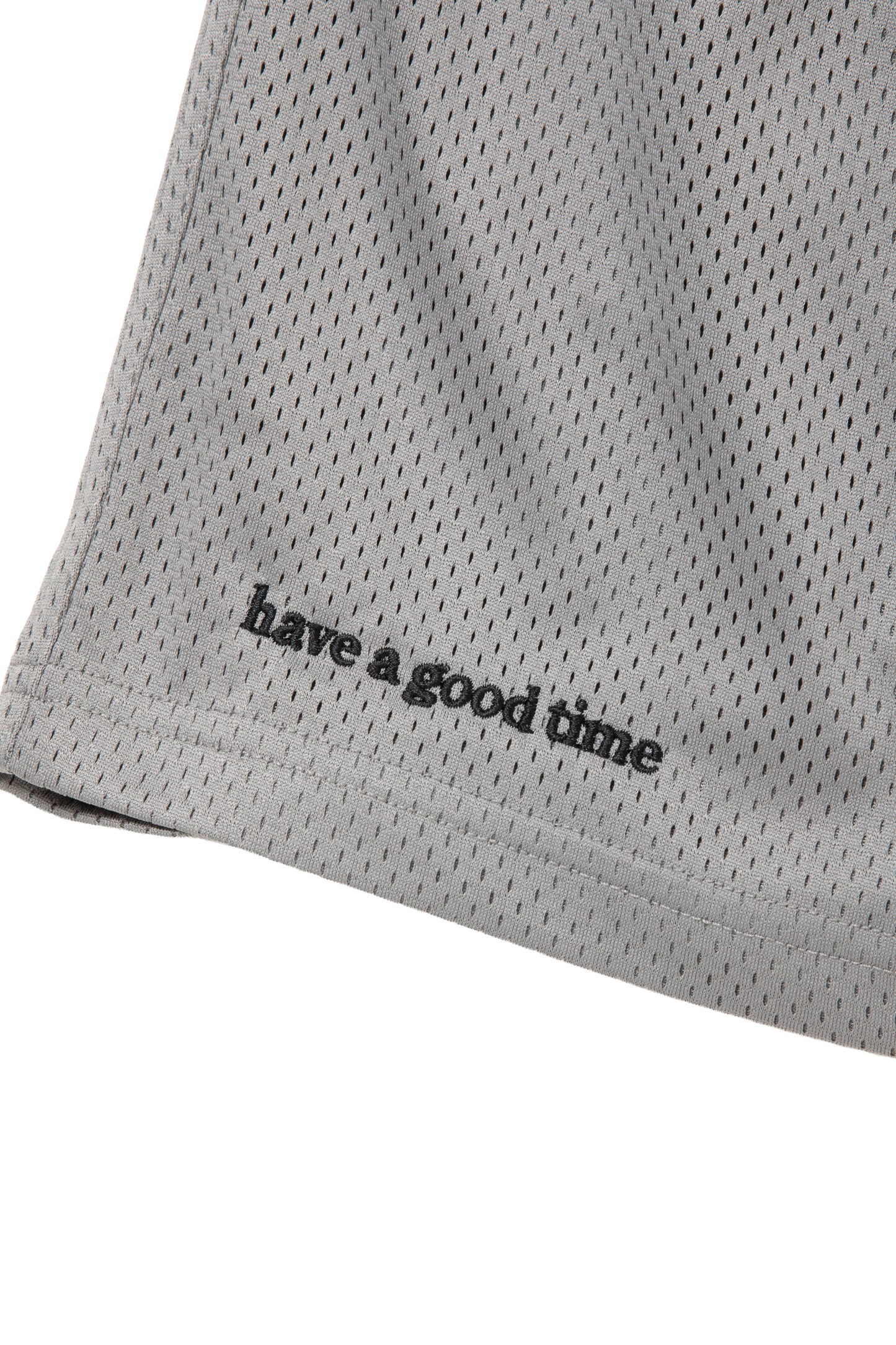 SIDE LOGO SIDE BLANK FRAME MESH SHORTS ICE GREY