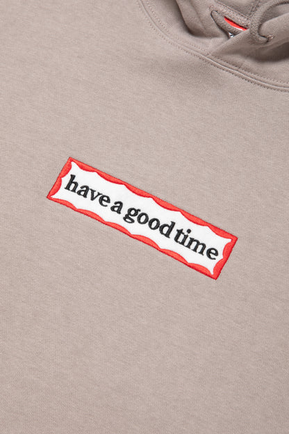 SIDE FRAME PULLOVER HOODIE FL GREIGE