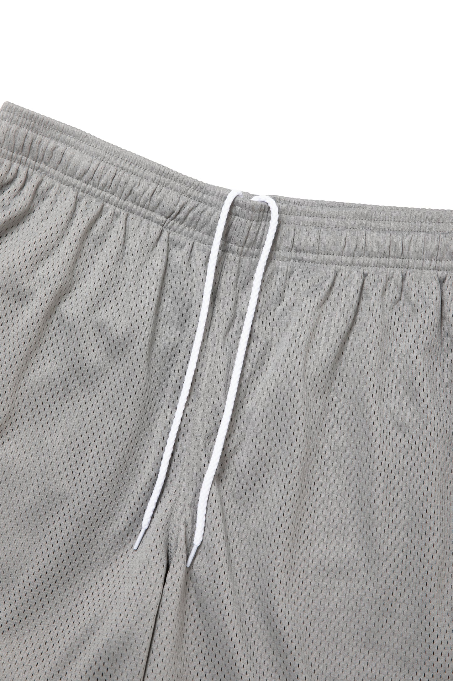 SIDE LOGO SIDE BLANK FRAME MESH SHORTS ICE GREY