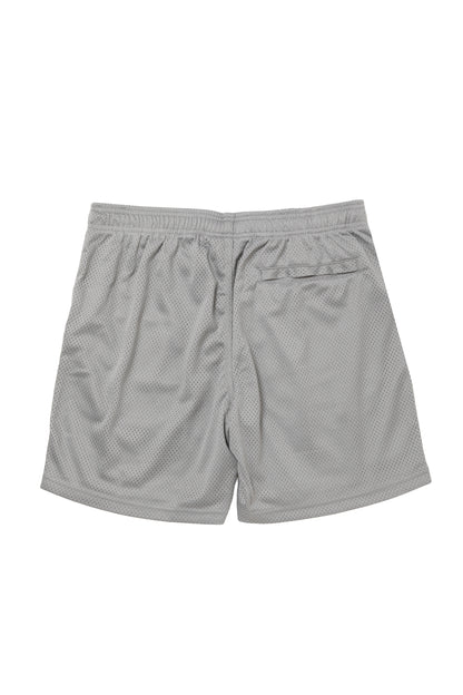 SIDE LOGO SIDE BLANK FRAME MESH SHORTS ICE GREY