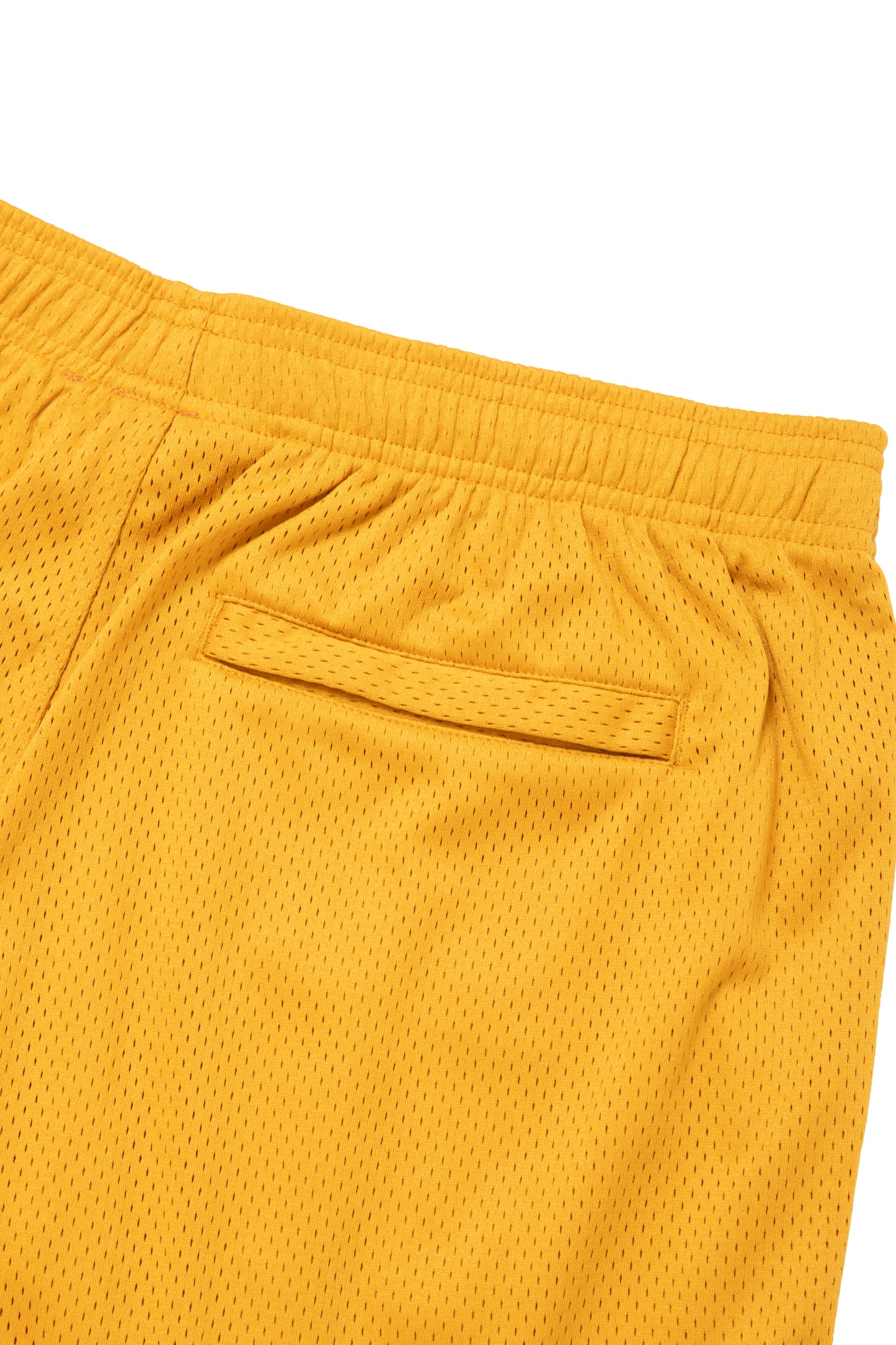 SIDE LOGO SIDE BLANK FRAME MESH SHORTS YELLOW