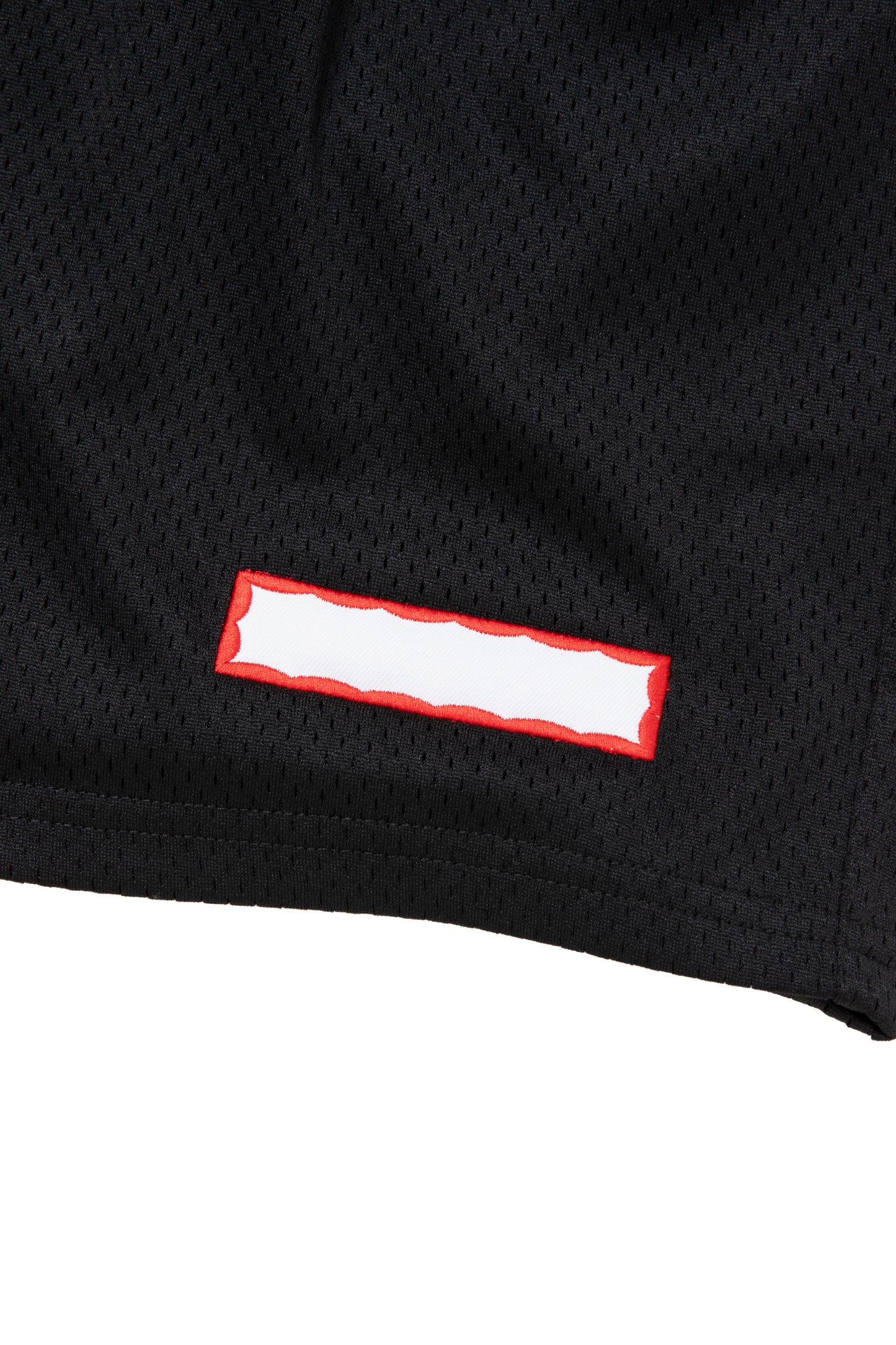 SIDE LOGO SIDE BLANK FRAME MESH SHORTS BLACK