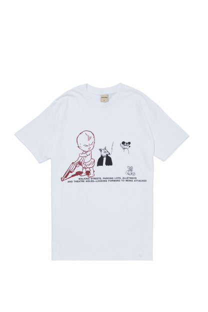 DEPRESSION TEST PRINT TEE WHITE