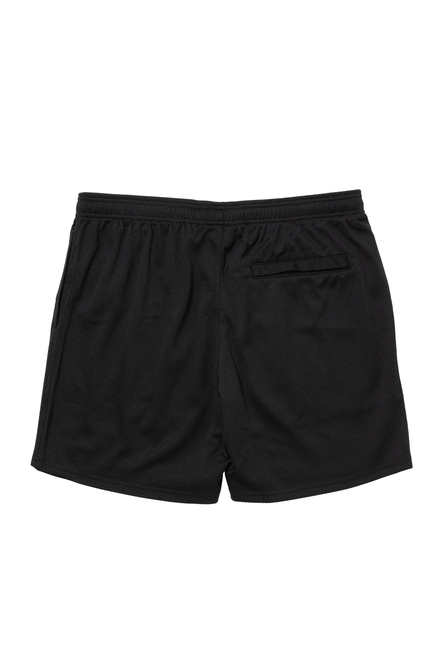 SIDE LOGO SIDE BLANK FRAME MESH SHORTS BLACK