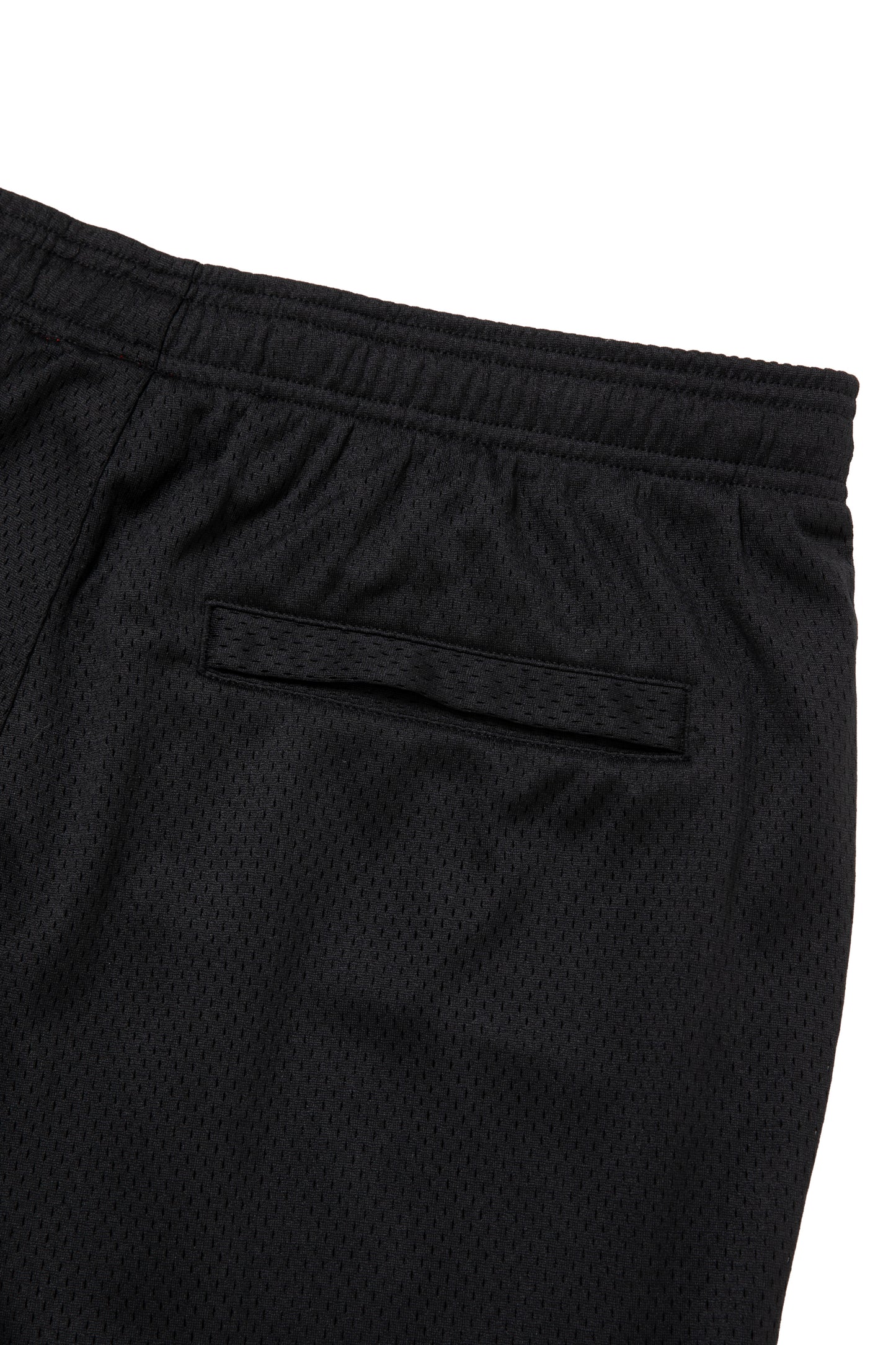 SIDE LOGO SIDE BLANK FRAME MESH SHORTS BLACK