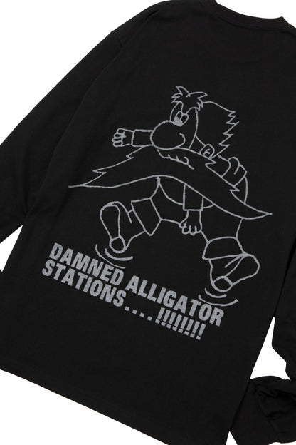 HOMERUN ALLIGATOR STATION L/S TEE BLACK