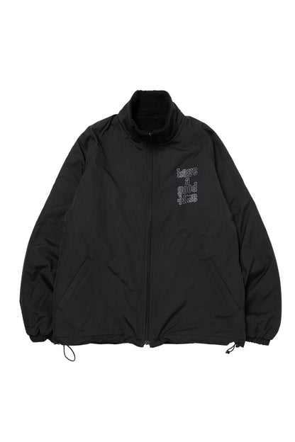 PLAYBALL LOGO REVERSIBLE BOA JACKET BLACK