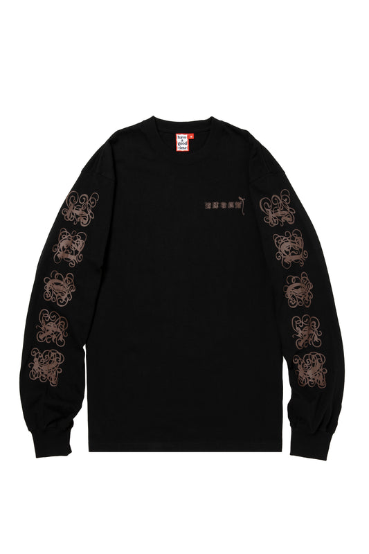 LUCKY LOGO L/S TEE BLACK