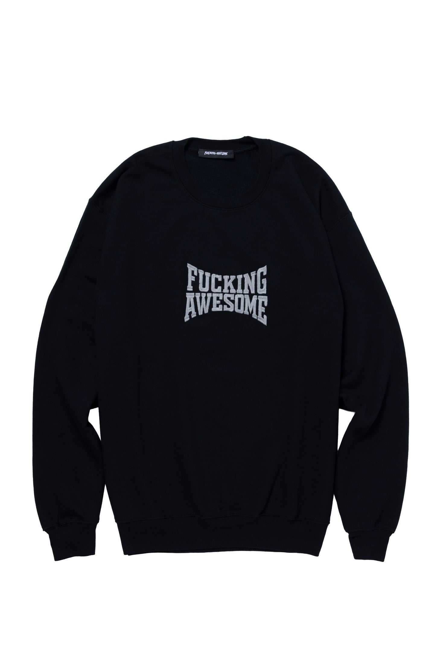 KNOCKOUT TONAL EMBROLDERED CREWNECK BLACK