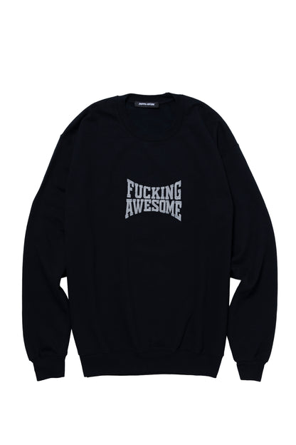 KNOCKOUT TONAL EMBROLDERED CREWNECK BLACK