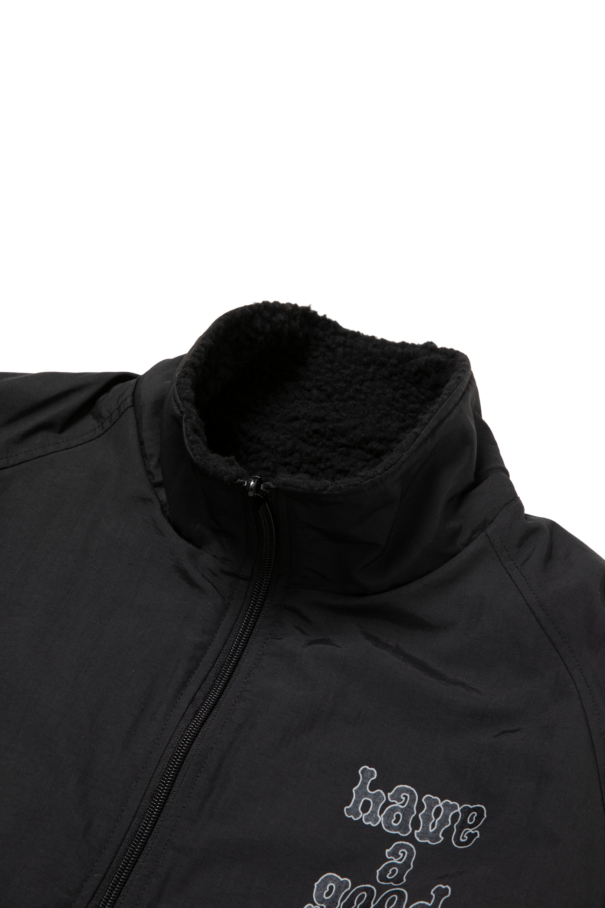 PLAYBALL LOGO REVERSIBLE BOA JACKET BLACK – have a good time