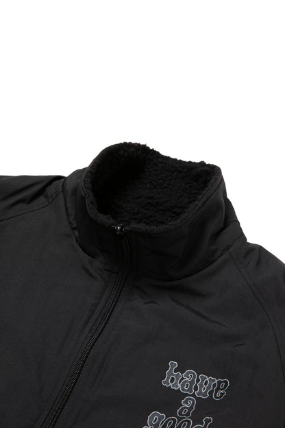 PLAYBALL LOGO REVERSIBLE BOA JACKET BLACK