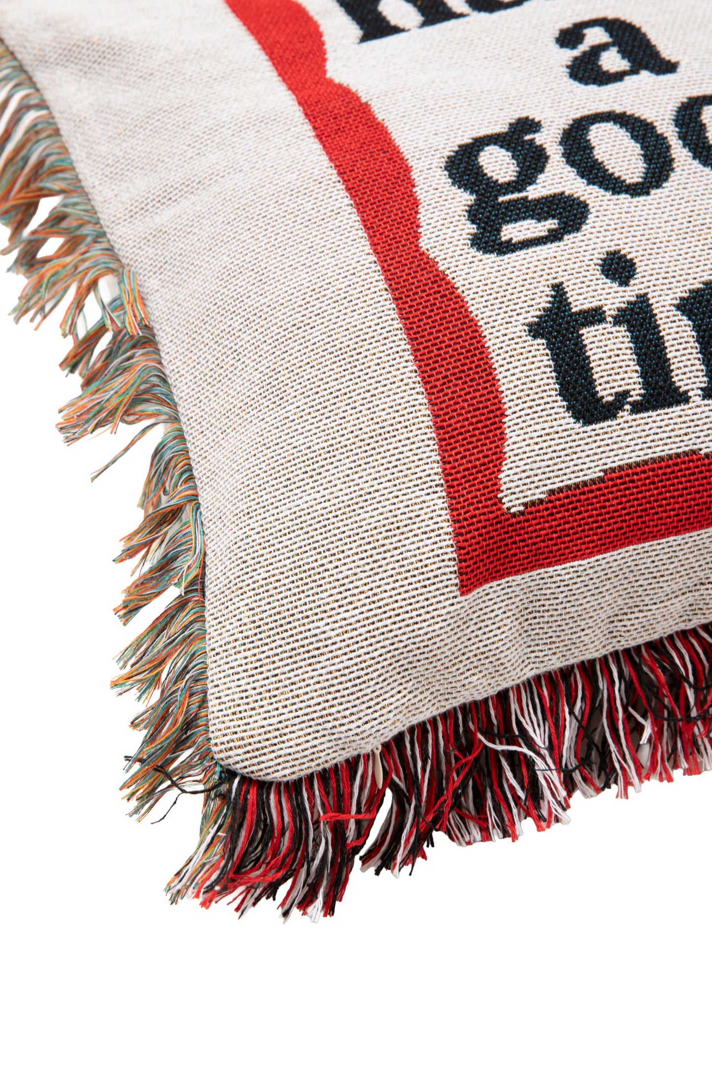 FRAME KNITTED CUSHION COVER