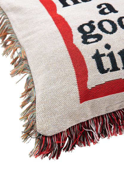 FRAME KNITTED CUSHION COVER