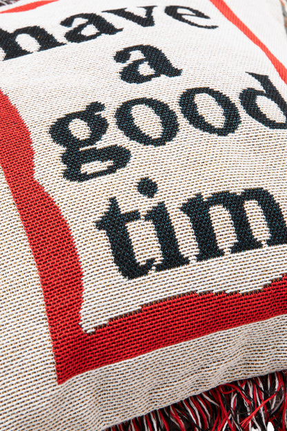 FRAME KNITTED CUSHION COVER