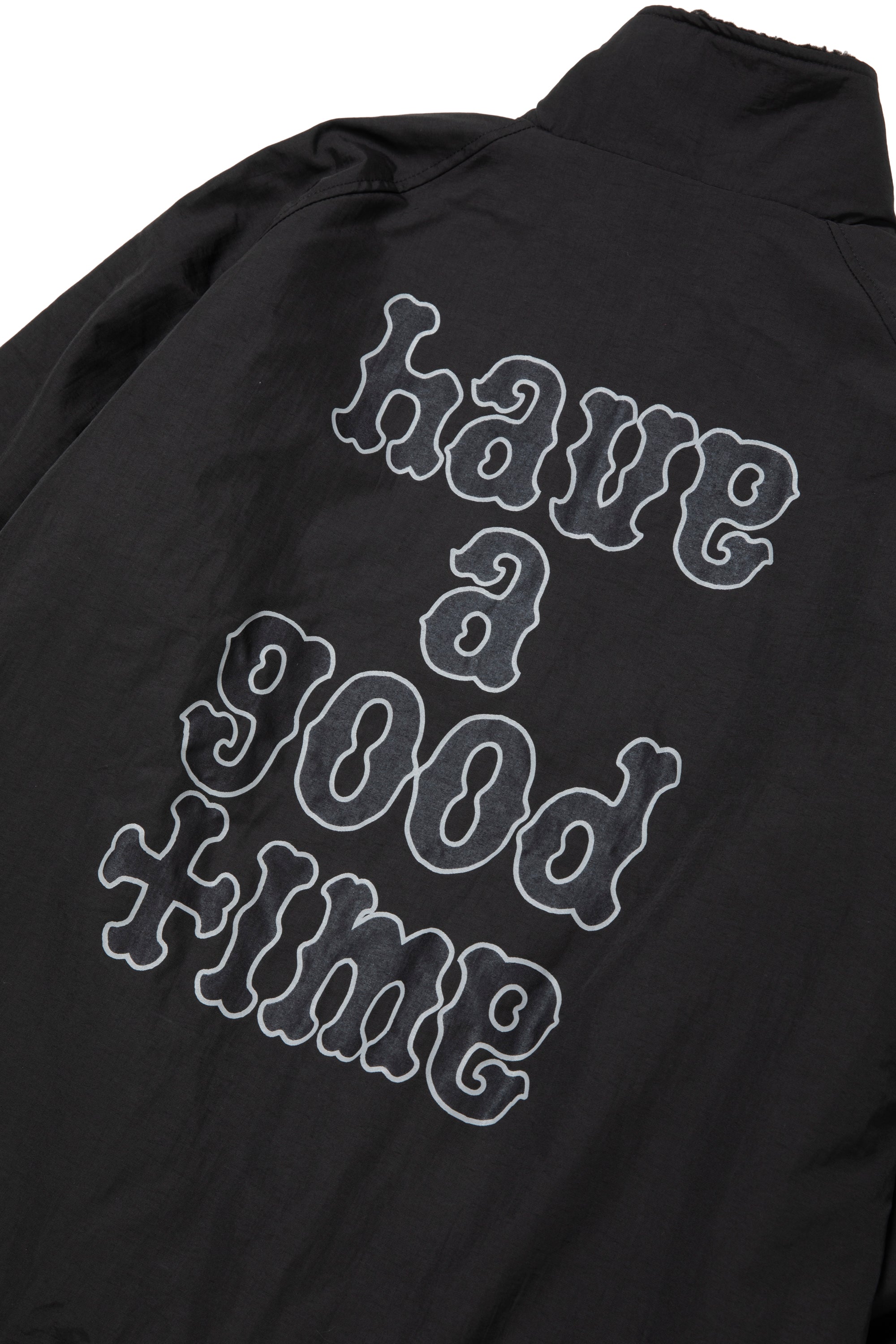 PLAYBALL LOGO REVERSIBLE BOA JACKET BLACK – have a good time