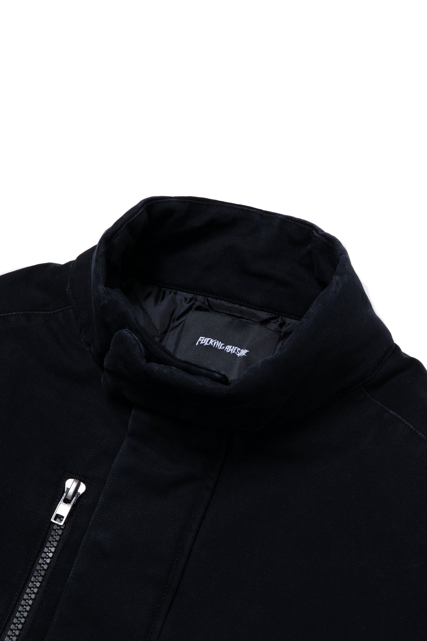 WAXED PUFFER JACKET BLACK