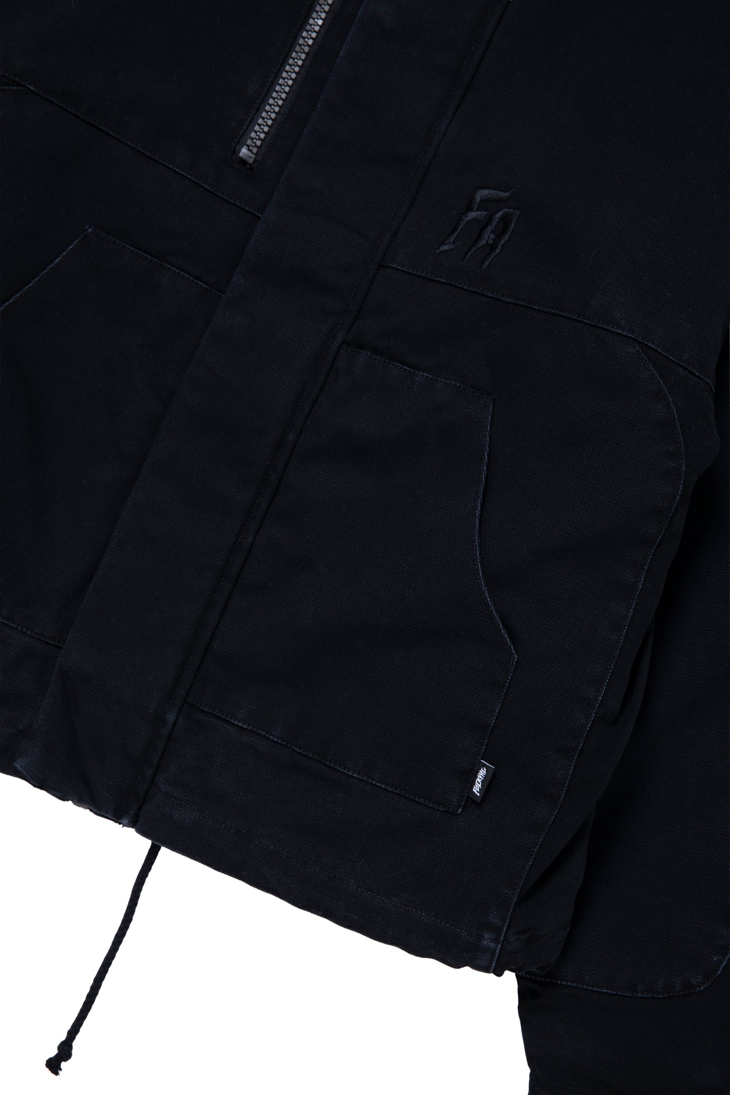 WAXED PUFFER JACKET BLACK