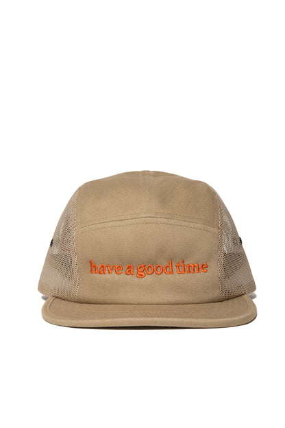SIDE LOGO EMB MESH JOCKEY CAP KHAKI