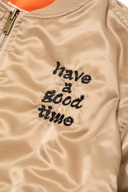 DRAGON CIRCLE REVERSINLE MA-1 JACKET BEIGE