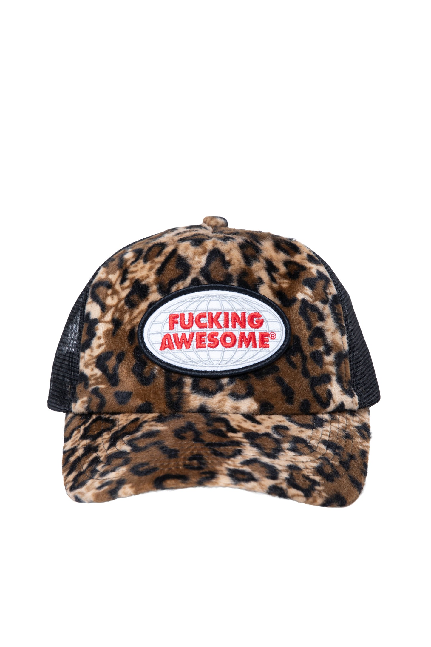 STAMP LOGO LEOPARD TRUCKER HAT O/S