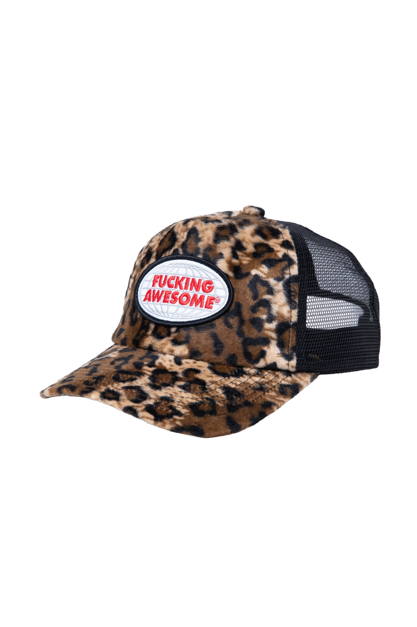 STAMP LOGO LEOPARD TRUCKER HAT O/S