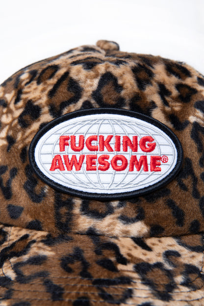 STAMP LOGO LEOPARD TRUCKER HAT O/S