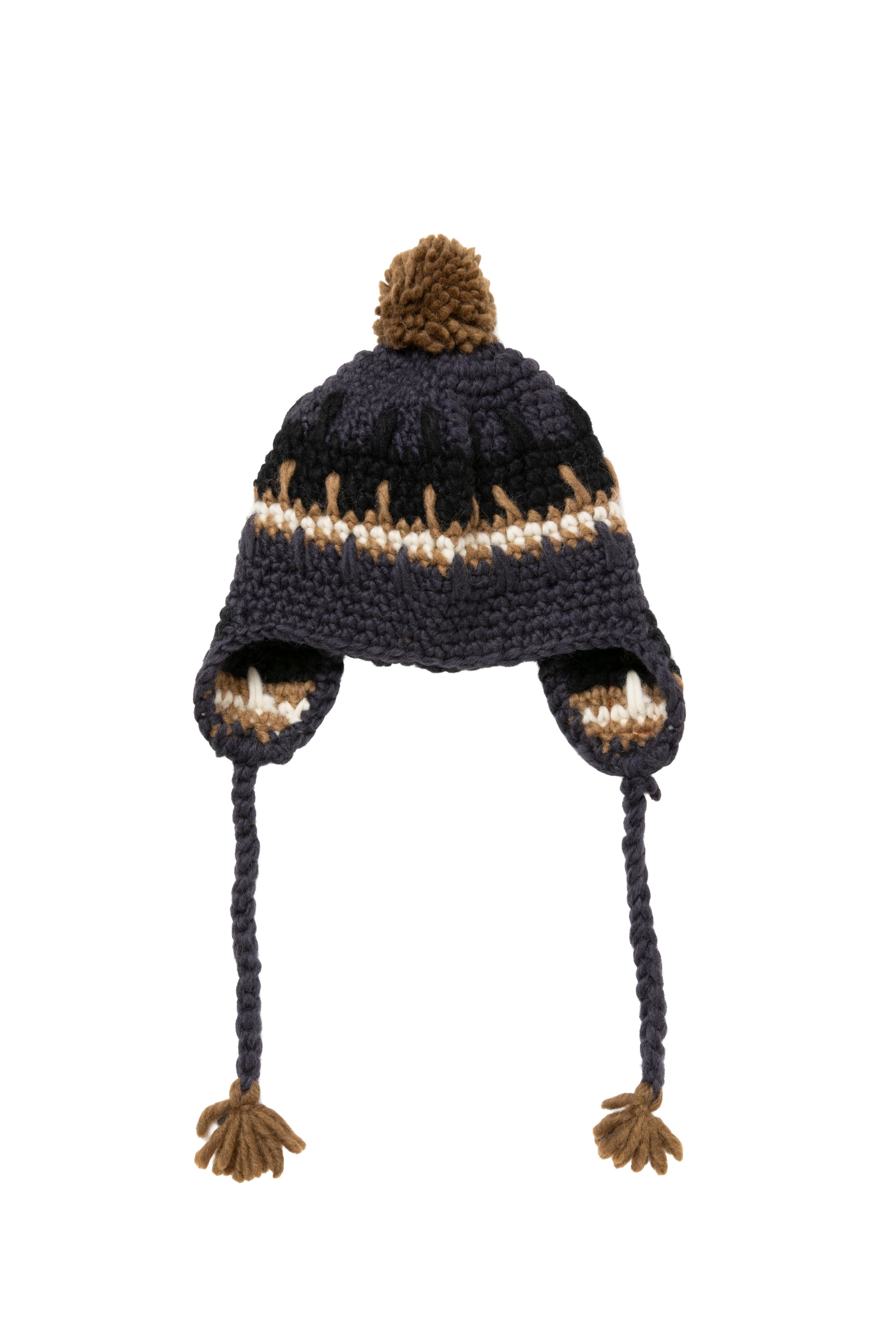 FRAME PATCH EARFLAP BEANIE CHARCOAL – have a good time