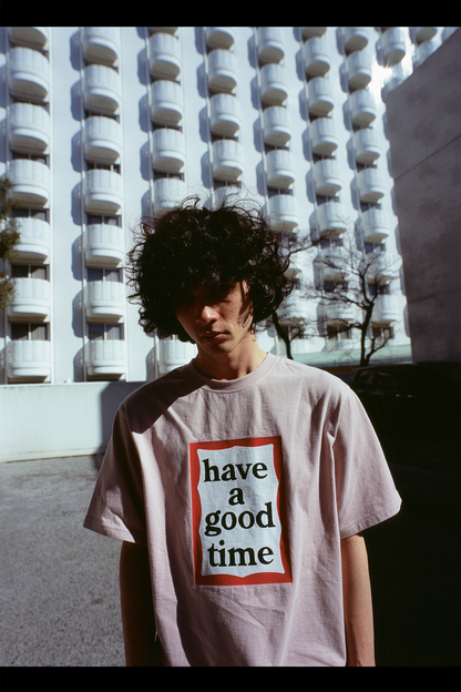 FRAME S/S TEE ASH PINK