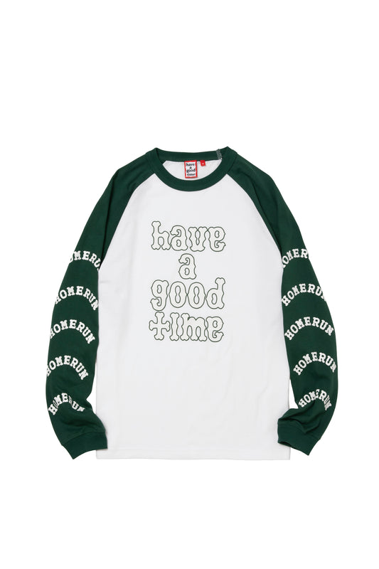 PLAYBALL LOGO RAGLAN L/S TEE GREEN