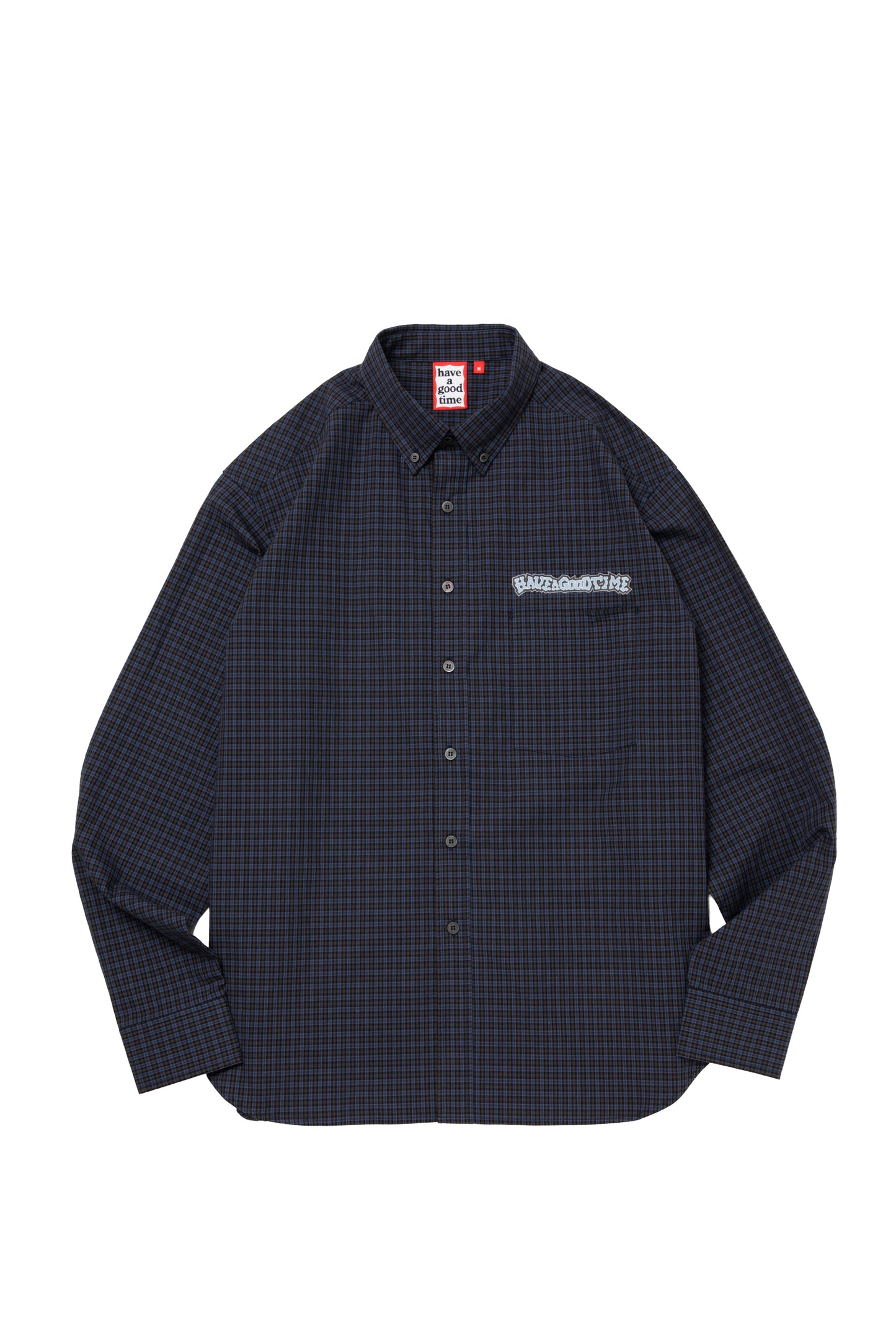 HOMIES SIDE LOGO B.D CHECK SHIRT MIDNIGHT