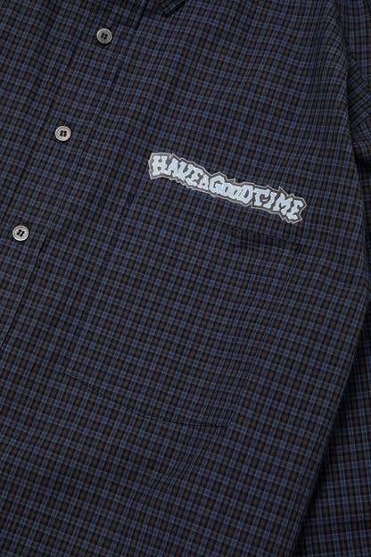 HOMIES SIDE LOGO B.D CHECK SHIRT MIDNIGHT