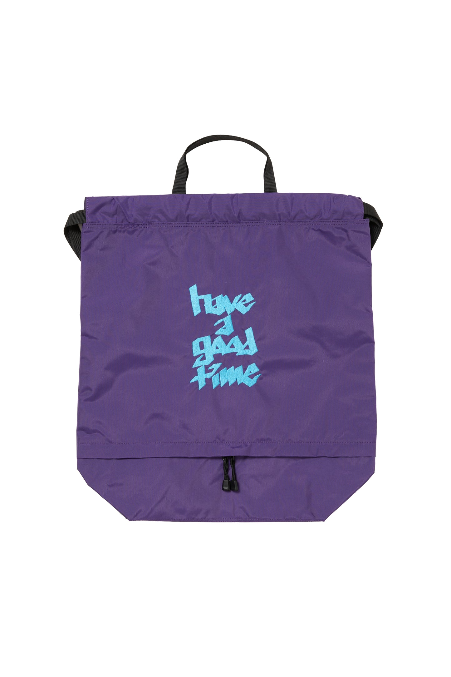 HANDSTYLE LOGO EMB DRAWSTRING BAG PURPLE