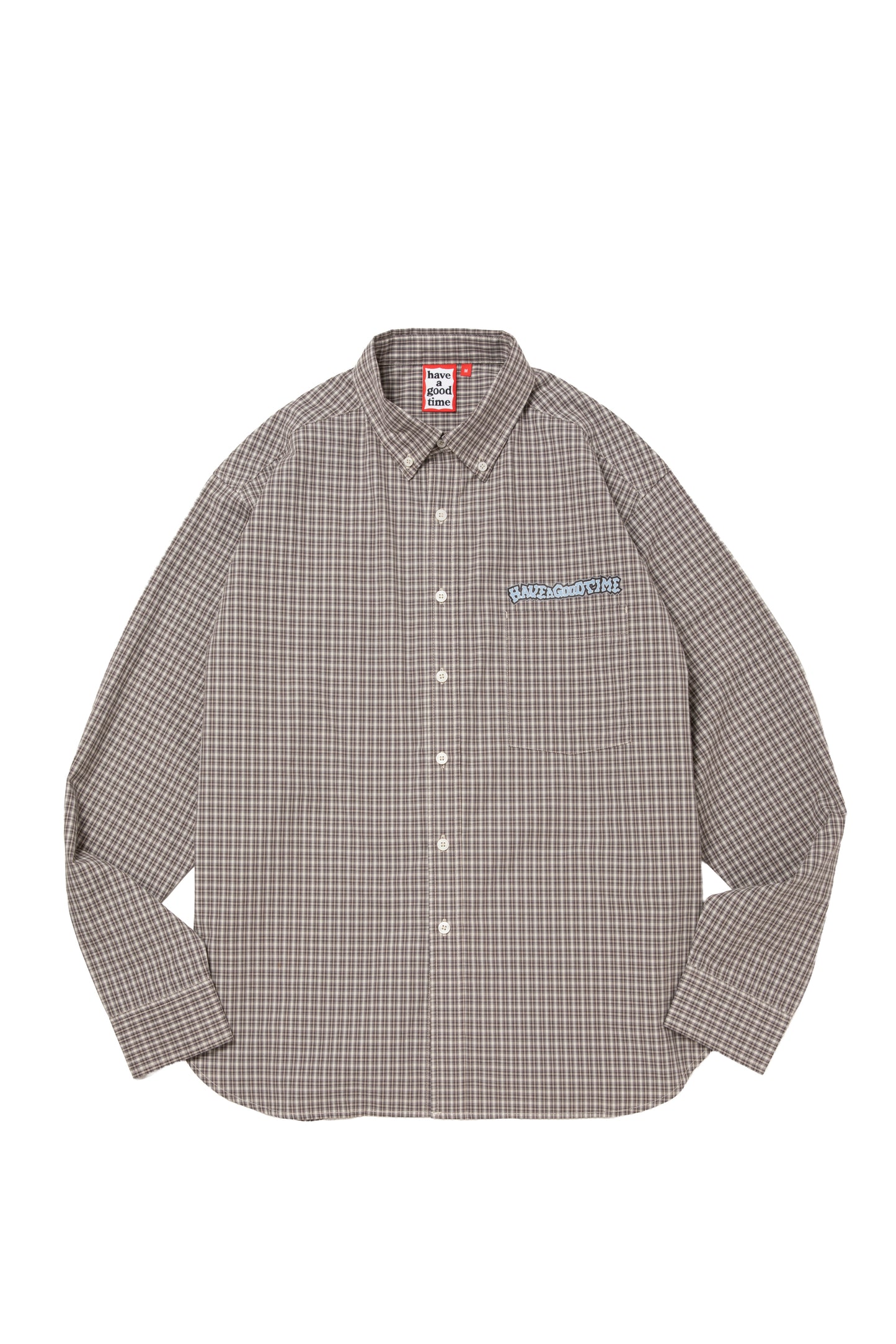 HOMIES SIDE LOGO B.D CHECK SHIRT SMOKE