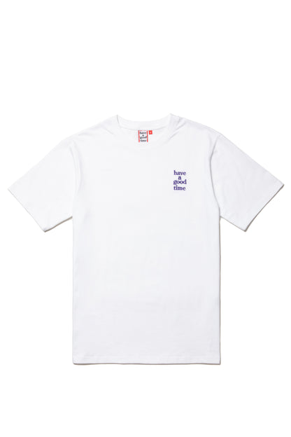 MINI LOGO EMBROIDERED S/S TEE WHITE/PURPLE
