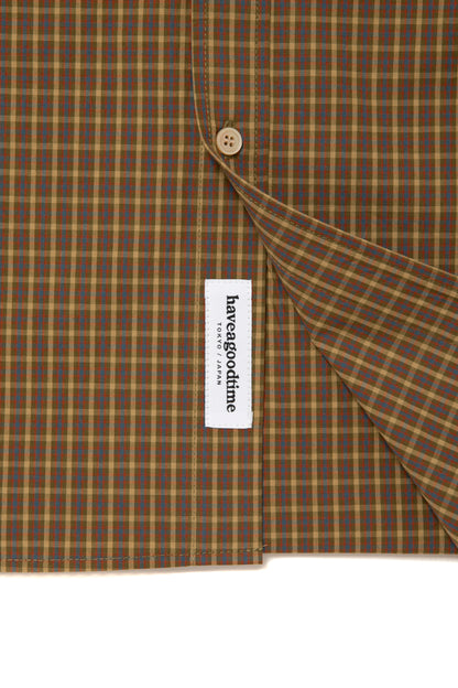 HOMIES SIDE LOGO B.D CHECK SHIRT MUSTARD