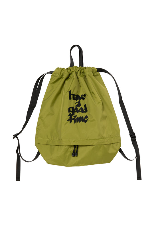 HANDSTYLE LOGO EMB DRAWSTRING BAG LIME