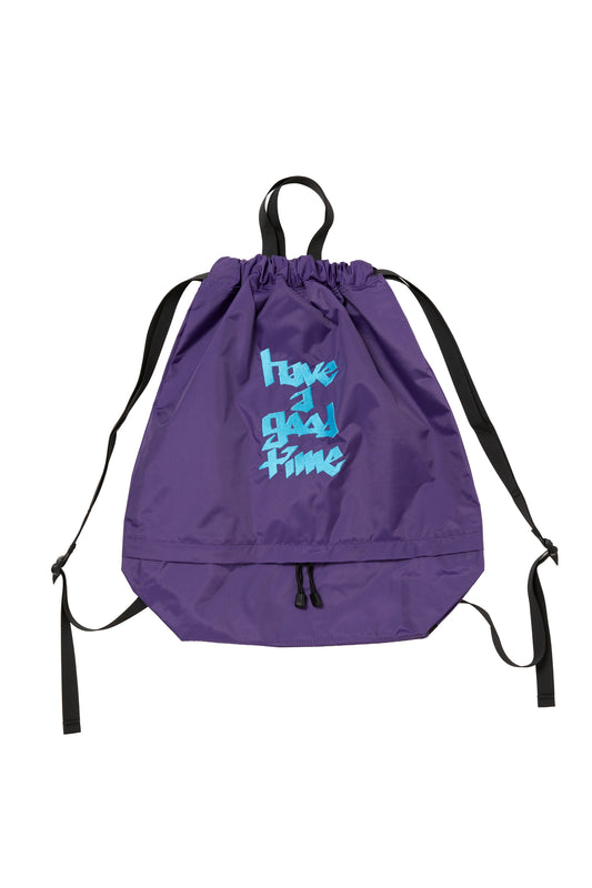 HANDSTYLE LOGO EMB DRAWSTRING BAG PURPLE
