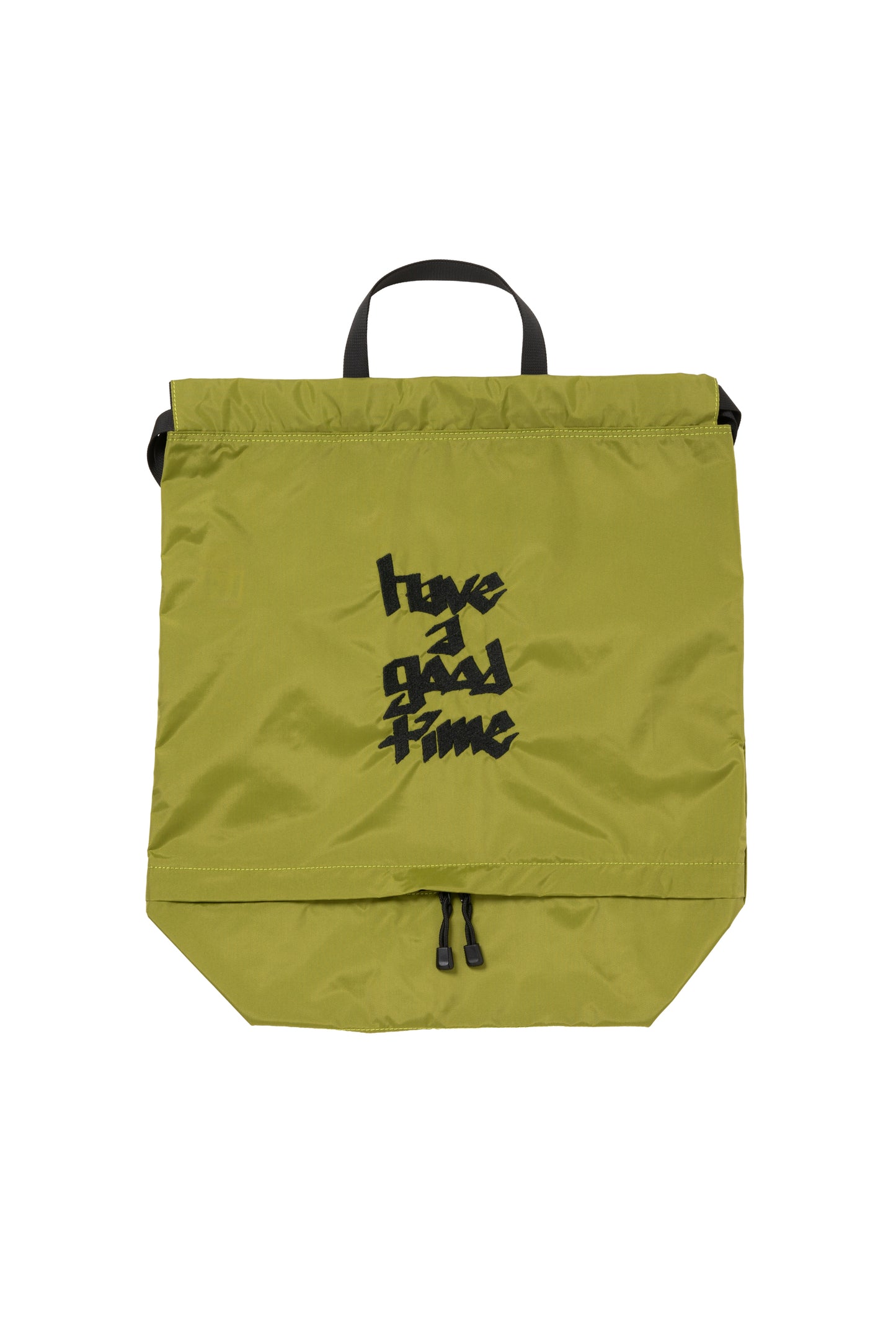 HANDSTYLE LOGO EMB DRAWSTRING BAG LIME