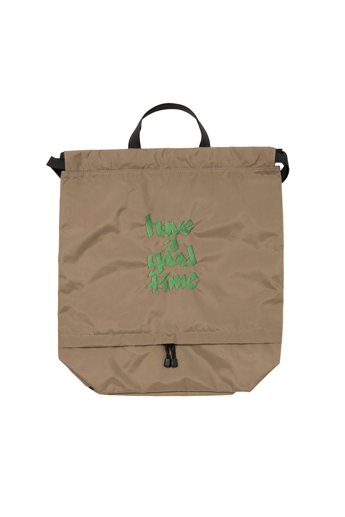 HANDSTYLE LOGO EMB DRAWSTRING BAG SAND