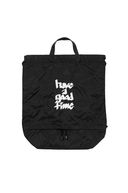 HANDSTYLE LOGO EMB DRAWSTRING BAG BLACK